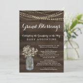 Grootouders, grootmoeder, grootbaby-Baby shower Kaart (Staand voorkant)