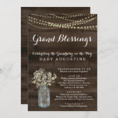 Grootouders, grootmoeder, grootbaby-Baby shower Kaart (Voorkant / Achterkant)