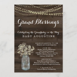 Grootouders, grootmoeder, grootbaby-Baby shower Kaart