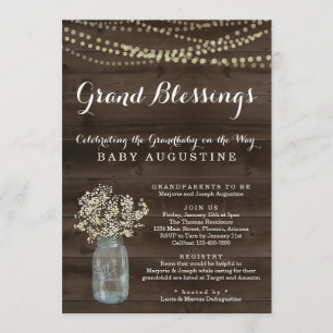 Grootouders, grootmoeder, grootbaby-Baby shower Kaart