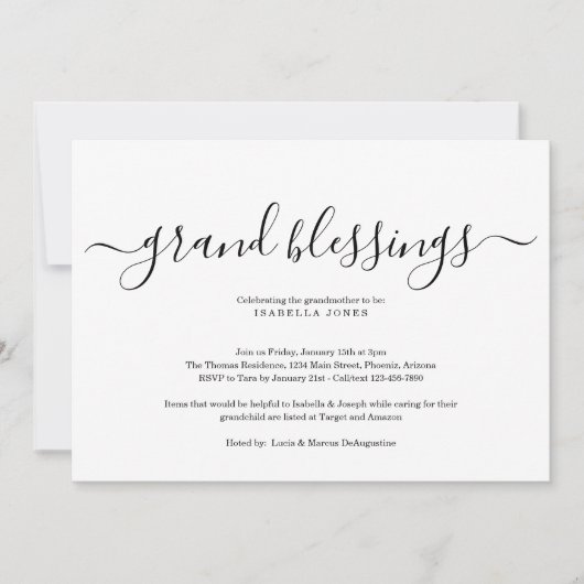 Grootouders, grootmoeder, grootbaby-Baby shower Kaart (Voorkant)