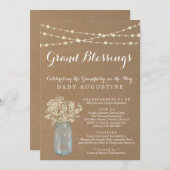 Grootouders, grootmoeder, grootbaby-Baby shower Kaart (Voorkant / Achterkant)