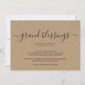 Grootouders, grootmoeder, grootbaby-Baby shower Kaart (Voorkant)