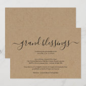 Grootouders, grootmoeder, grootbaby-Baby shower Kaart (Voorkant / Achterkant)