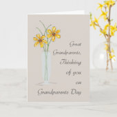 Grootouders, grootouderdag denken aan jou kaart (Gele Bloem)