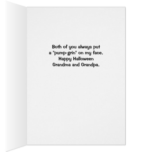 Grootouders Halloween Schattige Jack o' Lantern (Binnen (Rechts))