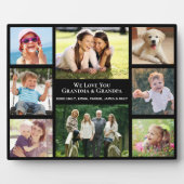 Grootouders houden van je 8 Foto Collage Black Fotoplaat (Voorkant)