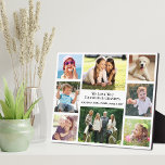 Grootouders houden van je 8 Foto Collage Fotoplaat<br><div class="desc">Geef 's werelds beste grootouders een elegante 8 fotocollage plaque die ze jarenlang zullen schatten en genieten. personaliseer met acht familiefoto's van kleinkinderen, kinderen, andere familieleden, huisdieren, enz., pas de expressie aan "I Love You" of "We love you" aan, en of ze "Grandma & Grandpa", "Mommom & Poppop", "Abuela &...</div>