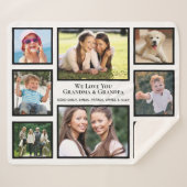 Grootouders houden van je foto Collage Sherpa Deken (Voorkant (horizontaal))