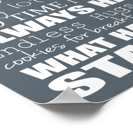 Grootouders House Rules - Pas uw eigen regels aan! Poster (Hoek)