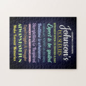 Grootouders Huisregels gepersonaliseerd Legpuzzel (Horizontaal)