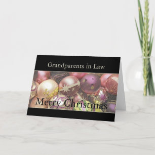 Grootouders in Law Vrolijke kerstkaart Feestdagen Kaart