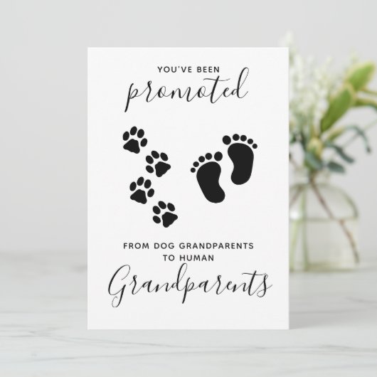 Grootouders Je bent gepromoveerd Zwangerschap bij Aankondiging (Staand voorkant)