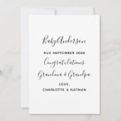 Grootouders Je bent gepromoveerd Zwangerschap bij  Aankondiging (Achterkant)