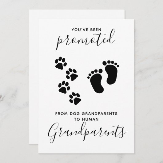 Grootouders Je bent gepromoveerd Zwangerschap bij  Aankondiging (Voorkant / Achterkant)