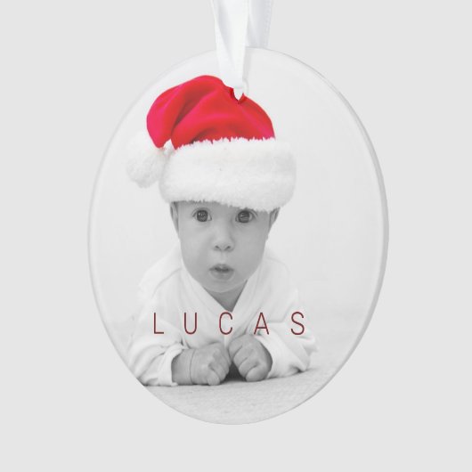 Grootouders Joy Foto Monogram Vakantie Ornament (voorkant)