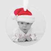 Grootouders Joy Foto Monogram Vakantie Ornament (voorkant)