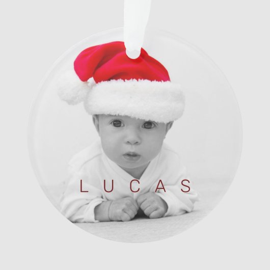 Grootouders Joy Foto Monogram Vakantie Ornament (voorkant)