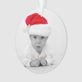 Grootouders Joy Foto Monogram Vakantie Ornament (voorkant)