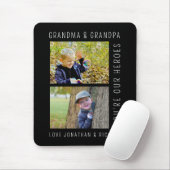 Grootouders "Jullie zijn onze helden" Foto Muismat (Met muis)