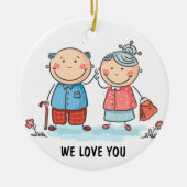 Grootouders Keramisch Ornament (Voorkant)