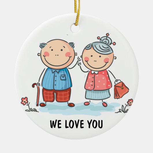 Grootouders Keramisch Ornament (Voorkant)