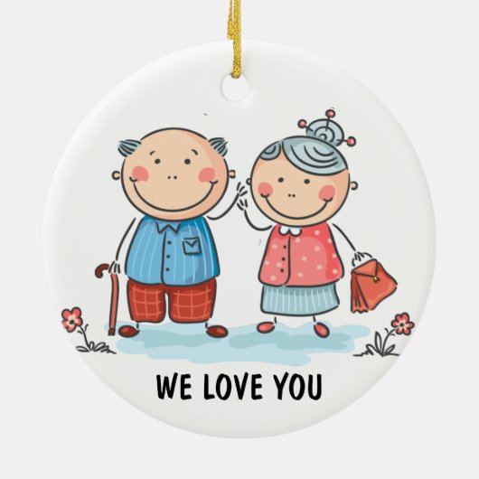 Grootouders Keramisch Ornament (Achterkant)