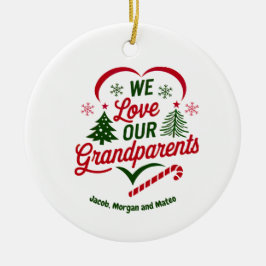 Grootouders Kerst Ornament, Gepersonaliseerd Keramisch Ornament