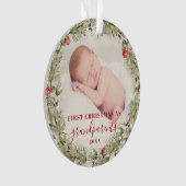 Grootouders kerstcadeau eerste grootmoeder ornament (voorkant)