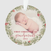 Grootouders kerstcadeau eerste grootmoeder ornament (voorkant)