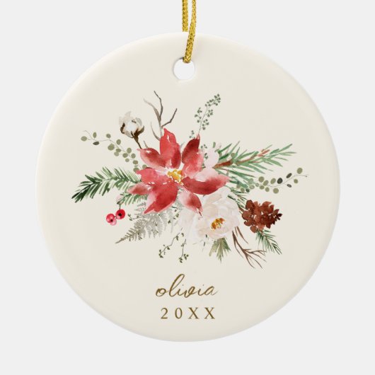 Grootouders Kerstcadeau  Foto Keramisch Ornament (Voorkant)