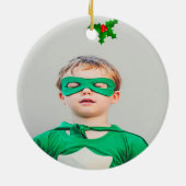 Grootouders kerstfoto Santa Mask Merry Keramisch Ornament (Achterkant)