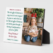 Grootouders kerstgedicht Persoonlijke foto Fotoplaat (Zijkant)