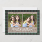 Grootouders Kerstmis 2 Foto Green Buffalo Play Kaart (Voorkant)