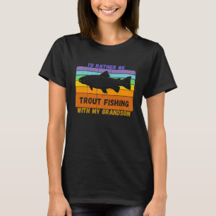 grootouders kijken naar mijn kleinzoon forel t-shirt