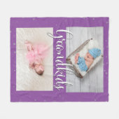 Grootouders kleinkinderen Gepersonaliseerd Fleece  Deken (Voorkant (Horizontaal))