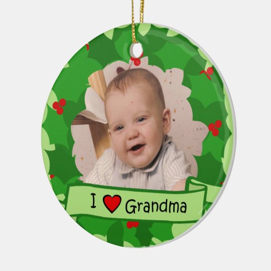 Grootouders krans keramisch ornament (Links)