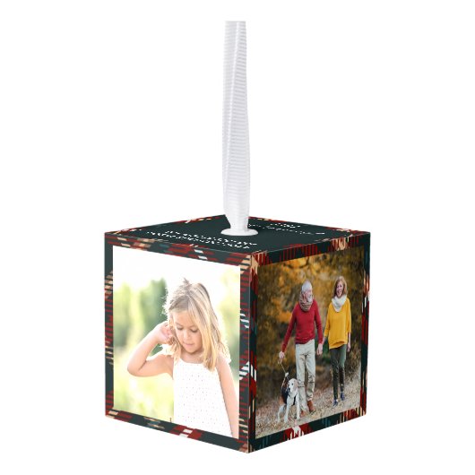 Grootouders Land Tartan Pset 4 Foto Decoratie (Achter hoekig)