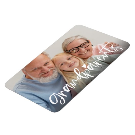 Grootouders Liefde Script Persoonlijk Fotocadeautj Magneet (Linkerzijde)