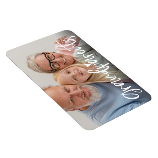Grootouders Liefde Script Persoonlijk Fotocadeautj Magneet (Rechterzijde)