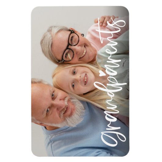 Grootouders Liefde Script Persoonlijk Fotocadeautj Magneet (Verticaal)