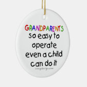 Grootouders Love Keramisch Ornament (Rechts)