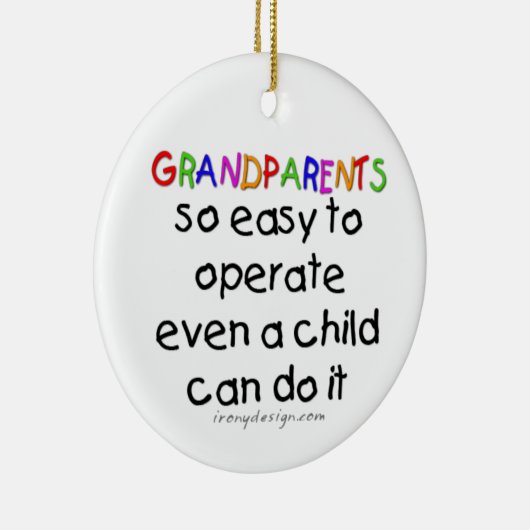 Grootouders Love Keramisch Ornament (Rechts)