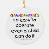 Grootouders Love Keramisch Ornament (Achterkant)