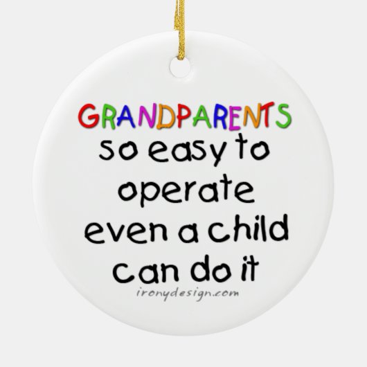 Grootouders Love Keramisch Ornament (Achterkant)