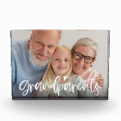 Grootouders Love Script Personalized Gift Fotoblokken (Voorkant)