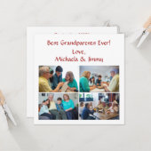Grootouders met de allerbeste fotokaart Dag Kaart (Voorkant / Achterkant in situ)