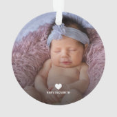 Grootouders met Elegant Eerste Kerstmis Foto Flora Ornament (achterkant)