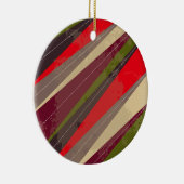 Grootouders met kerstcadeaucirkel keramisch ornament (Rechts)