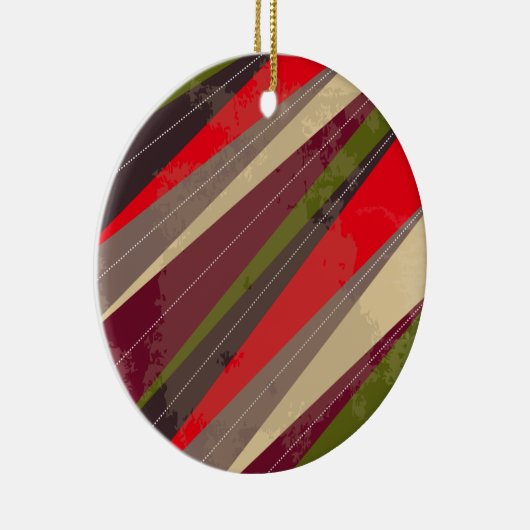 Grootouders met kerstcadeaucirkel keramisch ornament (Rechts)